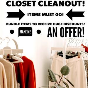 SALE! Closet CLEANOUT! Items must go. Make me an offer on your bundle!!